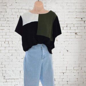 Vintage Y2K Nine West Color Block Blouse Pullover